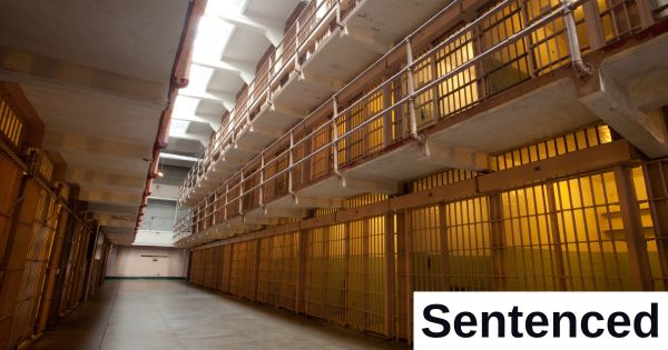 Rows of prison cells inside a prison.