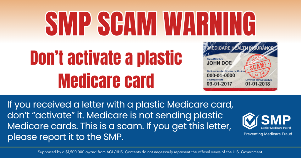 Scam Alert Don't Activate a plastic Medicare card (1)
