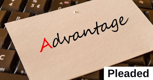 The word advantage is written on a piece of paper.