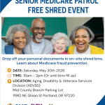 Free Document Shredding Event hosted by Senior Medicare Patrol